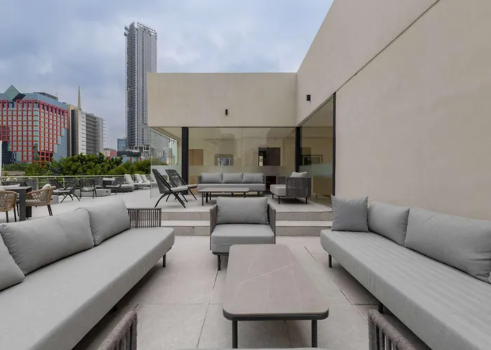 305 1br Capitalia Modern With Rooftop Jacuzzi Gym México DF
